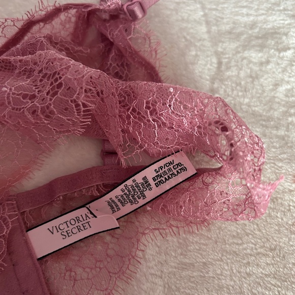 $6.99 SHIPPING Rose Pink Victoria’s Secret Sheer Bralette - Picture 3 of 3